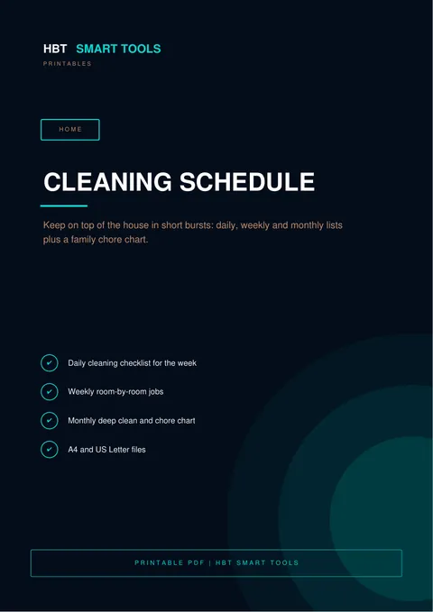Cover of Cleaning Schedule